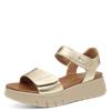 Jana Tessa Double Velcro Platform Sandal - Light Gold